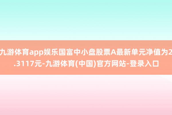 九游体育app娱乐国富中小盘股票A最新单元净值为2.3117元-九游体育(中国)官方网站-登录入口