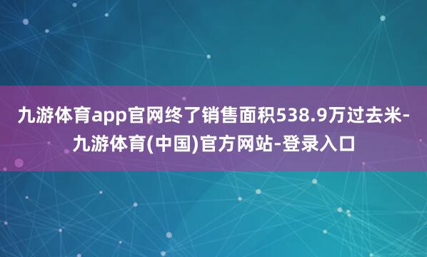九游体育app官网终了销售面积538.9万过去米-九游体育(中国)官方网站-登录入口